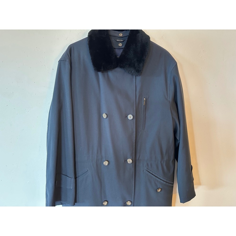 SANYO New York Double Breasted Trench Coat Removable Quilted Liner